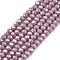 Electroplate Glass Beads Strands, Pearl Luster Plated, Faceted, Rondelle, Medium Purple, 2.9~3.3x2mm, Hole: 0.8mm, about 144~150pcs/strand, 35~37cm