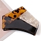Cellulose Acetate Claw Hair Clips, Hair Accessories for Women & Girls, Polygon, Black, 62mm
