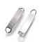 Tarnish Resistant 304 Stainless Steel Links connectors, Curved, Oval, Stainless Steel Color, 42.5x8x2mm, Hole: 4.5x5mm