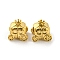 304 Stainless Steel Beads, Pumpkin Carriage, Real 14K Gold Plated, 9x8x7mm, Hole: 3.5mm