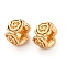 Brass Beads, Cadmium Free & Nickel Free & Lead Free, Flower, Real 18K Gold Plated, 5x5x3.5mm, Hole: 2.5x2.5mm