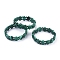 Natural Malachite Stretch Bracelets, Rectangle, Round,  Inner Diameter: 2-1/4 inch(5.7cm)