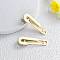 Macaron Color Alloy Alligator Hair Clips, Hair Accessories for Girls Women, Safety Pin Shape, Light Goldenrod Yellow, 40x20mm