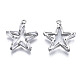 Подвески из прозрачного фианита с инкрустацией из латуни ZIRC-S069-027P-2
