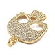 Латунные микро проложить кубического циркония подвески KK-L209-102G-02-2