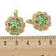 Латунные микро проложить кубического циркония подвески KK-H457-02G-02-3