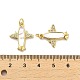 Латунные микропаве прозрачные подвески с фианитом KK-K365-18G-3