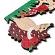 Большие подвески из дерева с односторонним принтом WOOD-I010-12B-3