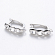 Латунные серьги-кольца с застежкой сзади X-KK-T048-024P-NF-1