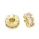 Латунные микропаве прозрачные кубики из циркония KK-L235-04G-1