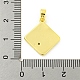 Латунные микропаве прозрачные подвески с фианитом KK-P263-04A-G-3