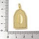 Латунные микропаве прозрачные подвески с фианитом KK-U046-05G-02-3