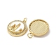Латунные микропаве прозрачные подвески с фианитом KK-B083-20G-03-2