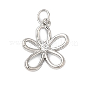 Подвески из латуни и прозрачного циркония с покрытием стойки KK-S372-18P
