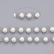 Handmade abs пластмасса имитация жемчужина бисера цепочки CHS-T003-01G