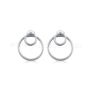 Серебряные серьги-гвоздики s925 в форме круга YG2463