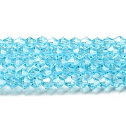 Прозрачные стеклянные бусины гальваническим пряди GLAA-F029-3mm-C20