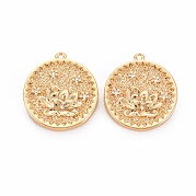 Латунные микропаве прозрачные подвески с фианитом KK-S364-124