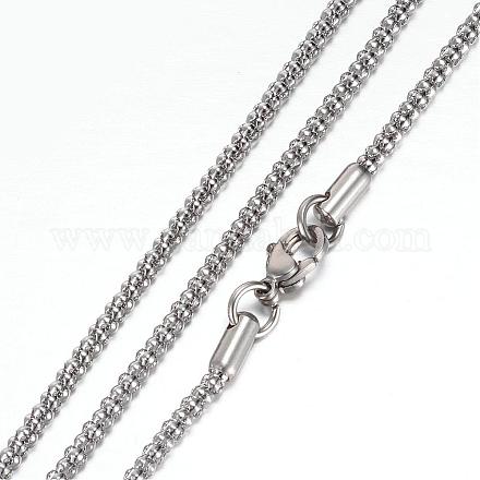Ожерелья из попкорн-цепи из нержавеющей стали 304 STAS-G083-20P-1