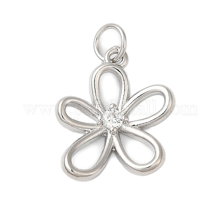 Подвески из латуни и прозрачного циркония с покрытием стойки KK-S372-18P-1