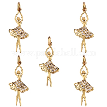 Подвески из кубического циркония с покрытием из латуни KK-SZ0005-95-1