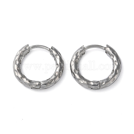 Серьги-кольца Huggie Hoop из нержавеющей стали 304 EJEW-H111-02B-P-1