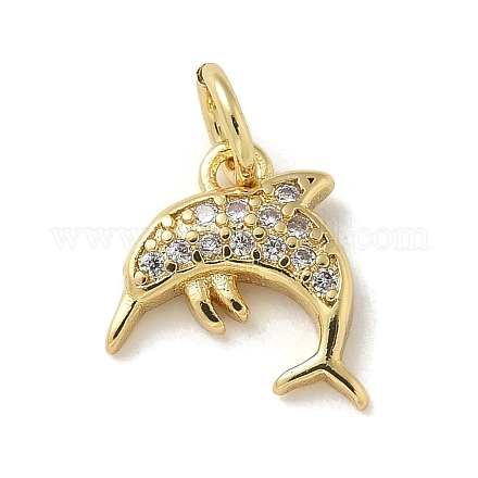 Латунные микропаве прозрачные подвески с фианитом KK-U046-02G-05-1