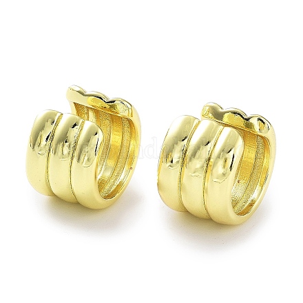 Рифленые серьги-каффы из латуни EJEW-D088-14G-1