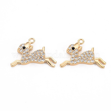 Латунные микропаве прозрачные кубические циркониевые подвески KK-S356-464-NF-1