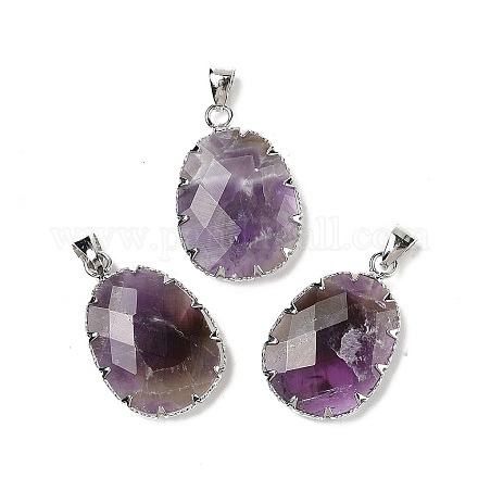 Подвески из натурального аметиста  G-H086-01P-02-1