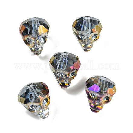Гальванические прозрачные бусины лэмпворк ручной работы LAMP-K038-01D-1