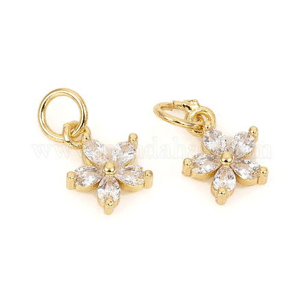Латунные микро проложить кубического циркония подвески X-ZIRC-L096-10G-1