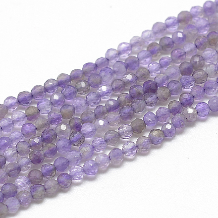 Природный аметист нитей бисера G-S264-20-2mm-1