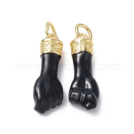 Эко-подвески с покрытием из латуни и эмали KK-F845-36G-02-1