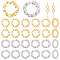 PH PandaHall 60pcs Linking Rings, 15mm Jewelry Connector Rings 304 Stainless Steel Circle Pendant Charm Links for Necklaces Bracelets Jewelry DIY Crafts Making, Golden/Stainless Steel