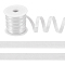 10M Flat Polyester Elastic Band, for Bra Strap Making, White, 9mm