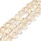 Transparent Glass Beads Strands, Elephant, Light Goldenrod Yellow, 10x12x3mm, Hole: 1mm, about 45~48pcs/strand, 14~14.5 inch(36~37cm)