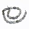 Natural Labradorite Beads Strands, Faceted, Oval, 15.5~16x10~10.5mm, Hole: 1mm, about 25pcs/strand, 15.7~15.8 inch(40~40.2cm)
