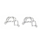 Eco-Friendly Rack Plating Brass Pendants, Long-Lasting Plated, Lead Free & Cadmium Free, Stethoscope & Heart, Platinum, 15.5x20x2mm, Hole: 1.2mm