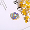 Brass Enamel Beads, Golden, Cloud, Bat, 20x24mm