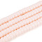 Opaque Solid Color Glass Beads Strands, Flat Round, Old Lace, 6~6.5x3~3.5mm, Hole: 0.8mm, about 114~116pcs/strand, 14.76~14.96 inch(37.5~38cm)