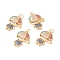 Brass Micro Pave Colorful Cubic Zirconia Pendants, with Jump Ring, Long-Lasting Plated, Lead Free & Cadmium Free & Nickel Free, Boy, Real 18K Gold Plated, 24x18x3mm, Hole: 3.5mm