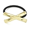 Elastic Hair Ties, Criss Cross Alloy Ponytail Holder, Hair Accessories for Women & Girls, Golden, Inner Diameter: 51mm, Pendant: 24x57x9mm
