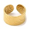 304 Stainless Steel Open Cuff Rings, Plain Band, Golden, US Size 7 1/4(17.5mm)