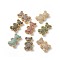Real 18K Gold Plated Rack Plating Brass Micro Pave Cubic Zirconia Beads, Long-Lasting Plated, Cadmium Free & Lead Free, Bear, Mixed Color, 20.5x13x6mm, Hole: 1.6mm
