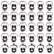 400Pcs Halloween Resin Beads, Skull, White, 9x7x6.5mm, Hole: 1.6mm