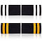 4 Pairs 2 Colors Rectangle Polyester Pilot Epaulettes, Sew on Felt Cloth Shoulder Badges, Black, 90~92x49~50x2~2.5mm, 2 pairs/color