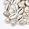 Cowrie Shell Links connectors, Dark Khaki, 12~18x7~10x5~8mm, Hole: 1mm, about 700~750pcs/500g