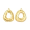 Ion Plating(IP) 304 Stainless Steel Pendants, Triangle Charm, Real 18K Gold Plated, 30x23x2mm, Hole: 2mm