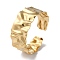 304 Stainless Steel Textured Open Cuff Bangle for Women, Real 18K Gold Plated, Inner Diameter: 2-1/4 inch(5.65cm)